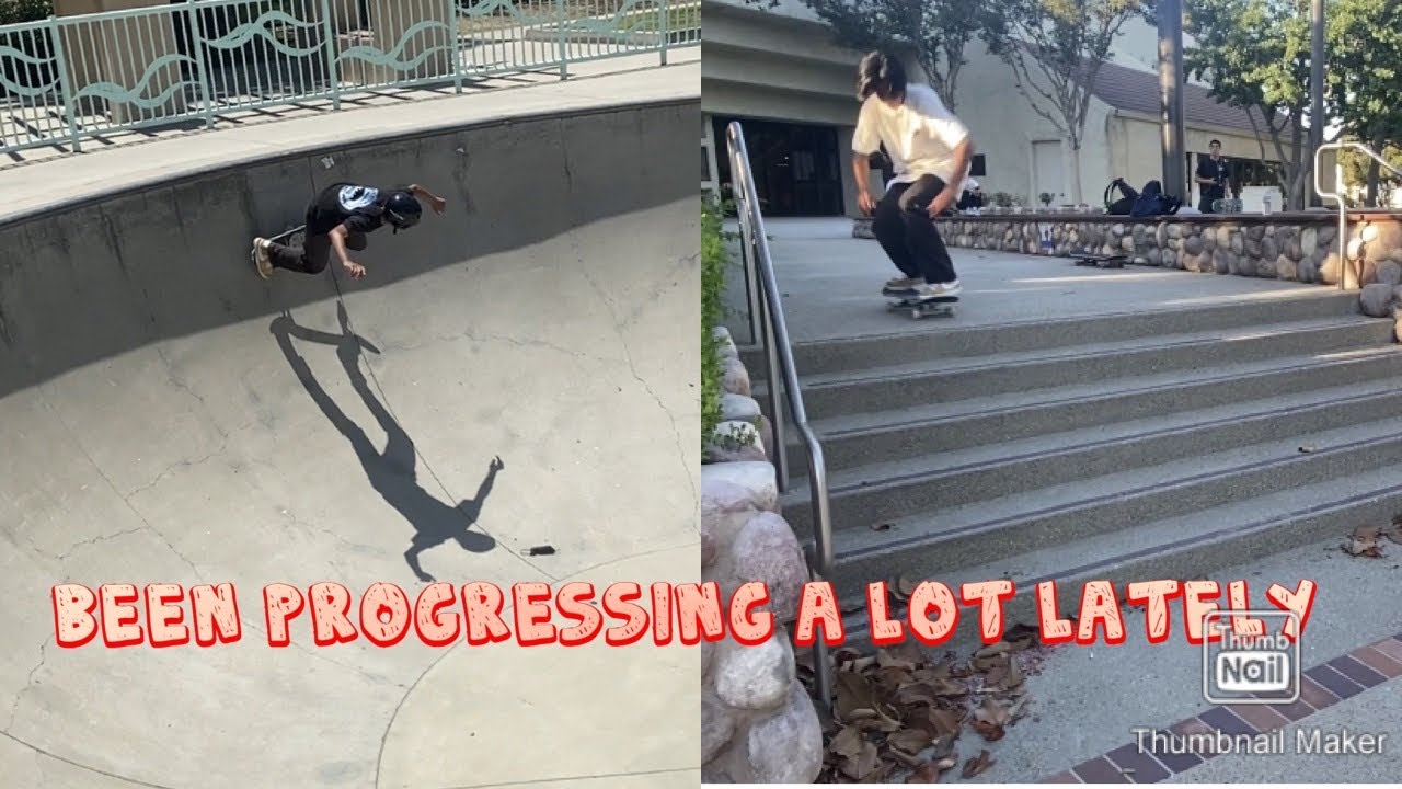 Been progressing a lot at skateboarding lately