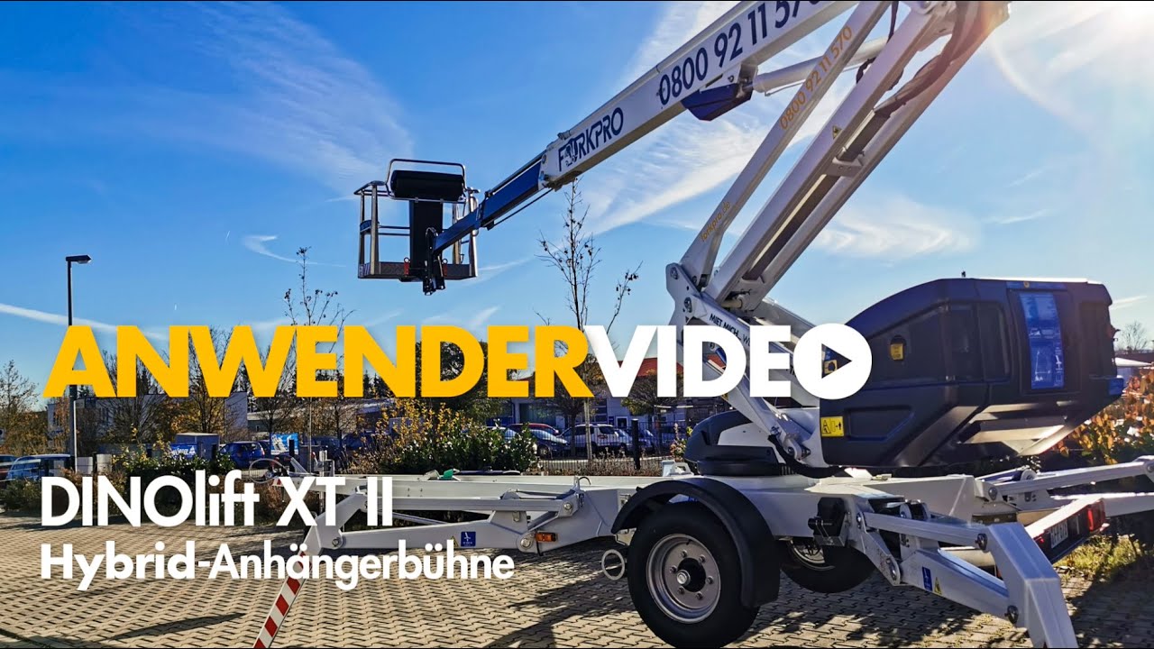 Anwendervideo • Dinolift 180 XT II Anhänger-Arbeitsbühne