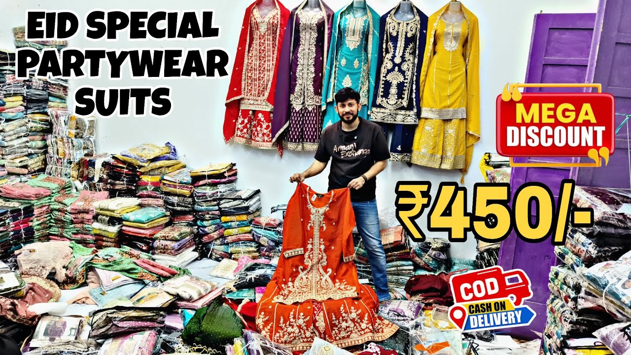 EID SPECIAL PARTYWEAR RUSSIAN PLAZOO READYMADE DRESSES ₹450/- Wholesale Lucknowi Suits Order Now 💥