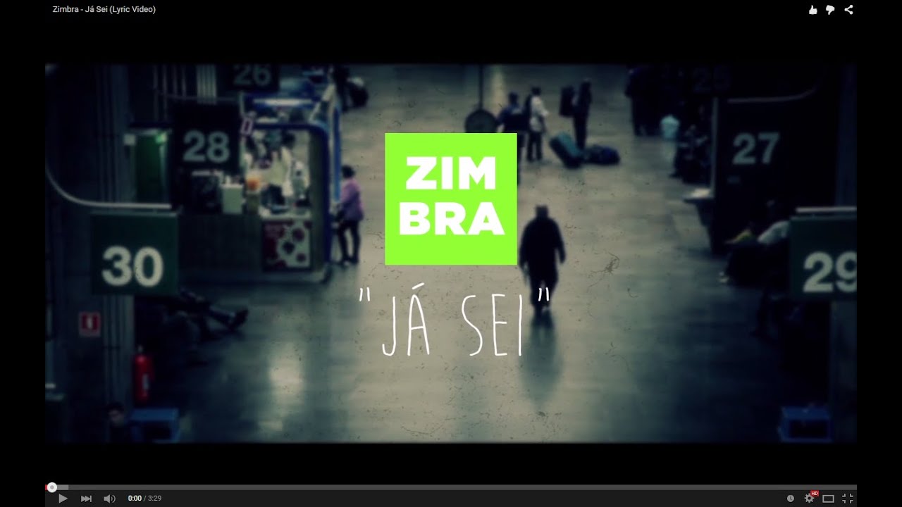 Zimbra - Já Sei (Lyric Video)
