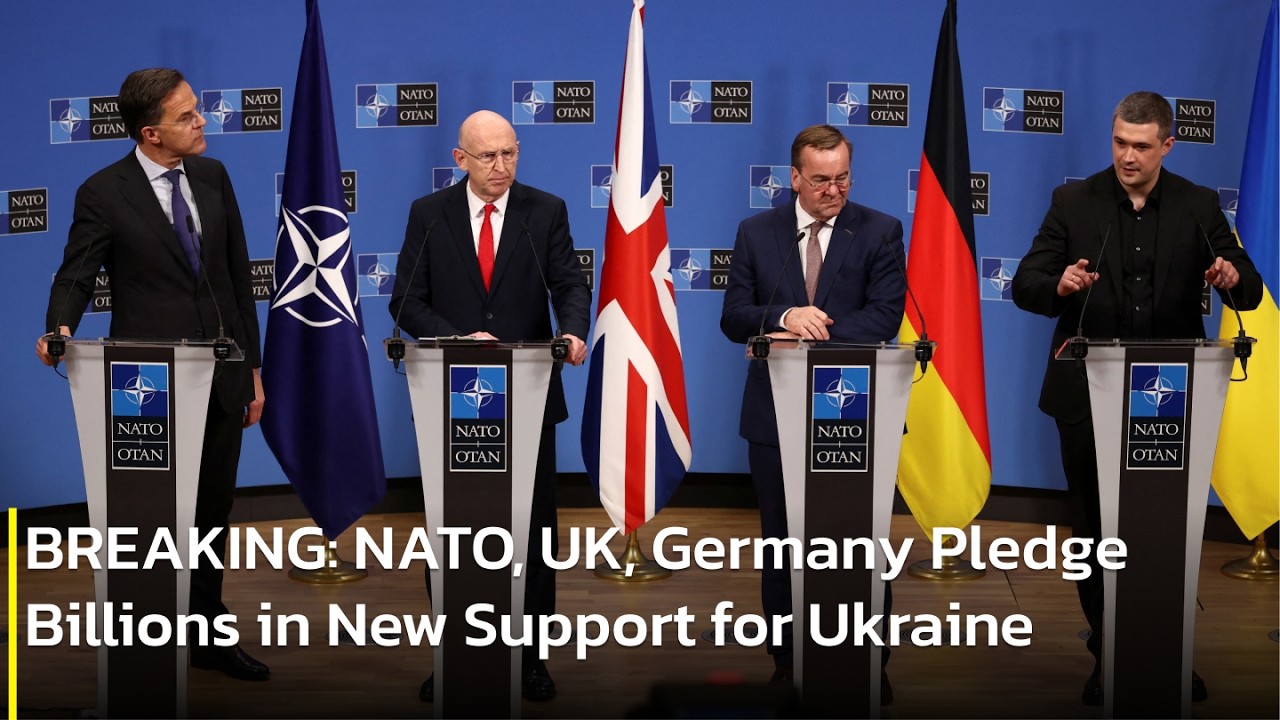 FULL PRESSER: NATO’s Rutte, UK & Germany Announce $35B Military Aid for Ukraine | AC13