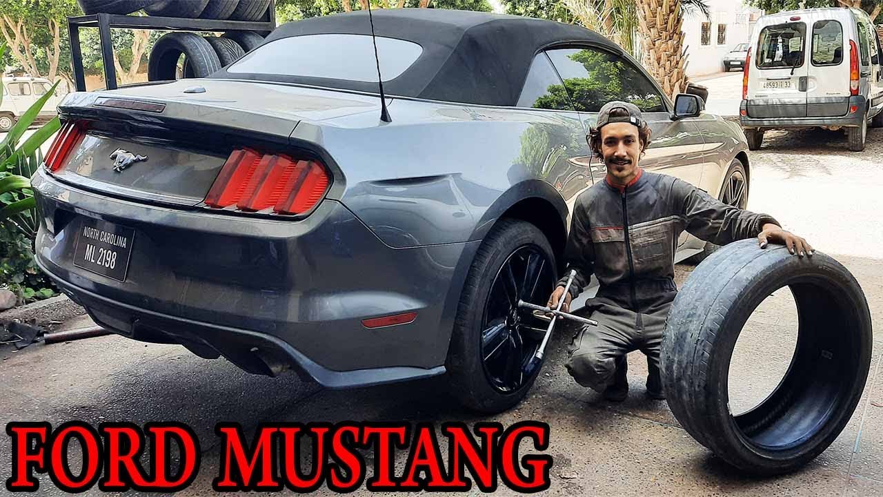 تغيير الإطارات الخلفية  FORD MUSTANG 2017 ecoboost