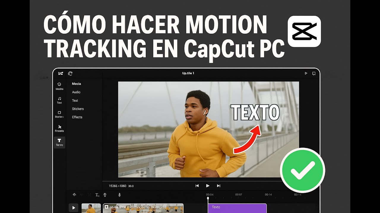 🎯 Cómo Hacer Motion Tracking en CapCut PC | Haz que una Flecha o Texto Siga al Objeto 🎥✅