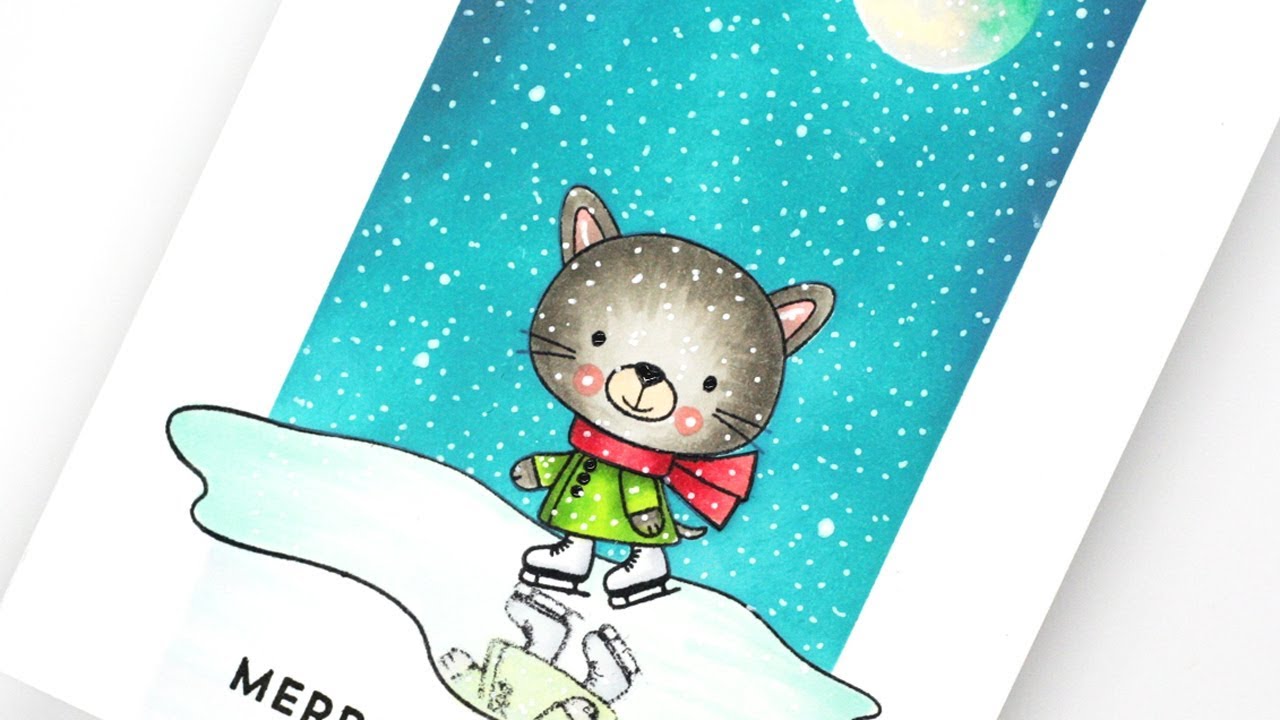 Merriest Wishes - How to Create a Stamped Ice Reflection