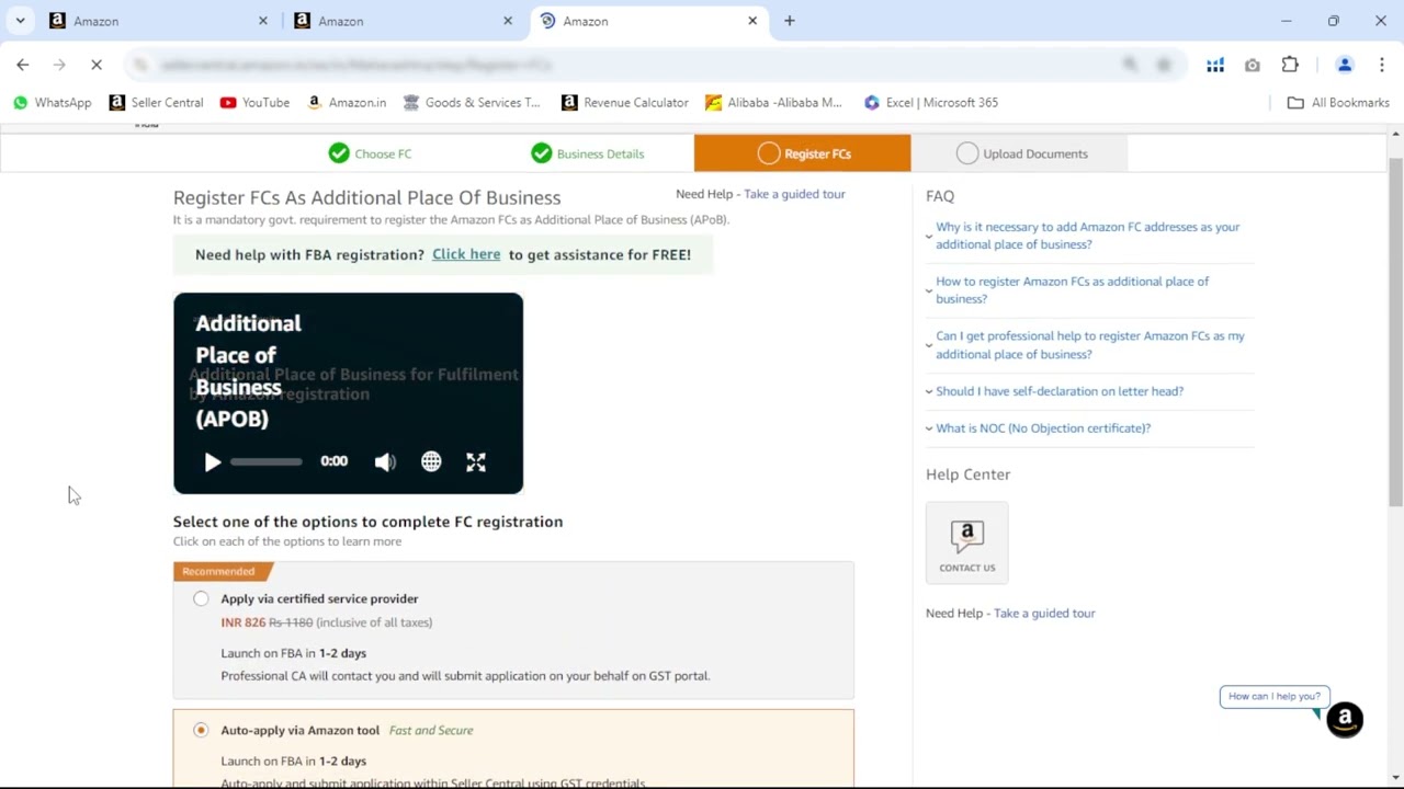 How to download Amazon FC(warehouse) documents for FBA registration from amazon seller account 2025