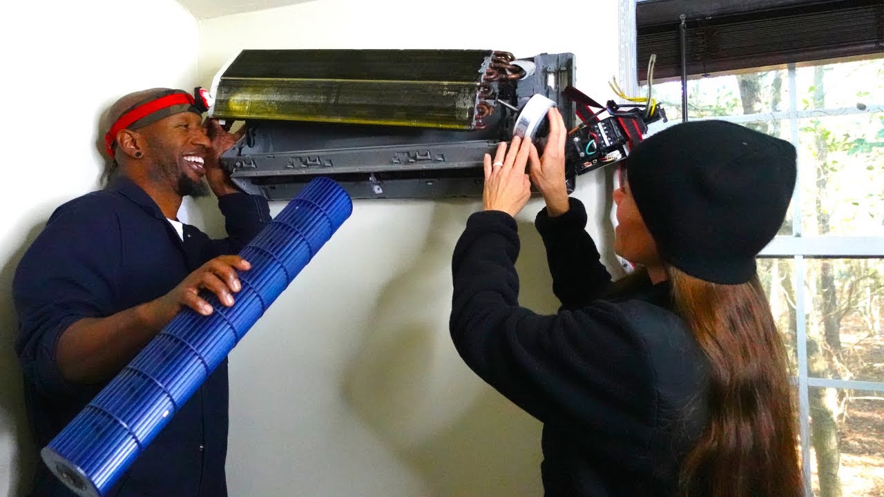 How to Disassemble and Deep Clean A DIY Mini Split In A Tiny House | Mr Cool | 3 Year Review | Ep 31