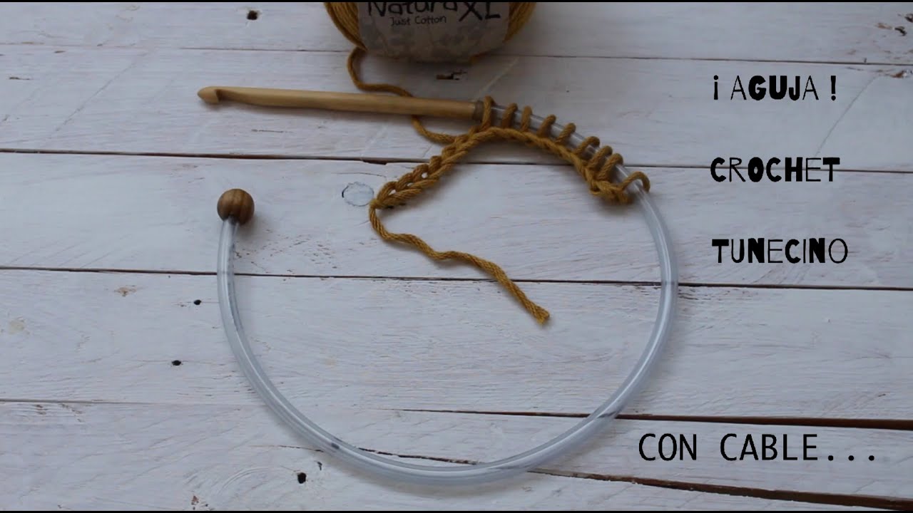 Como hacer una Aguja Crochet Tunecino con CABLE I Cucaditas de saluta