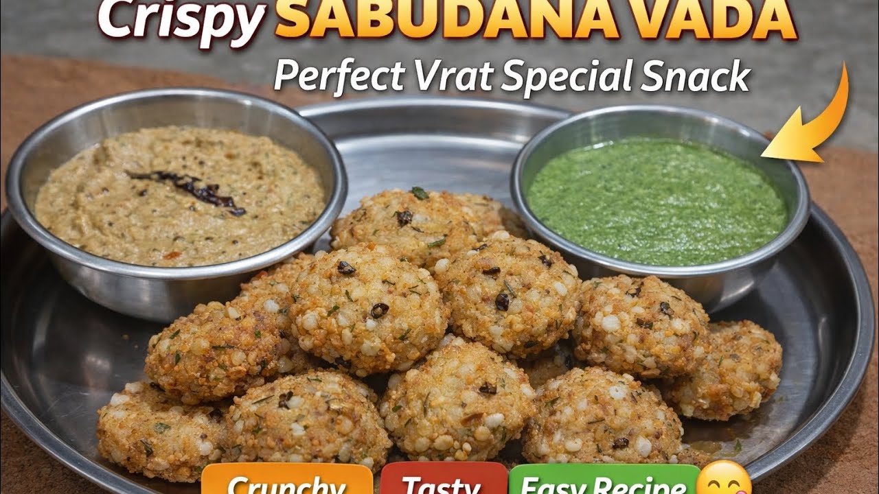 Crispy Sabudana Vada Recipe | Perfect Vrat Special SnackEasy Sabudana Vada | Crispy & Tasty Fasting 
