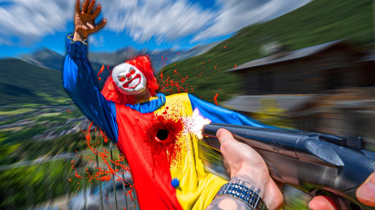 DISPARAMOS AL PAYASO ASESINO !! *viene con el Zombie* Exi
