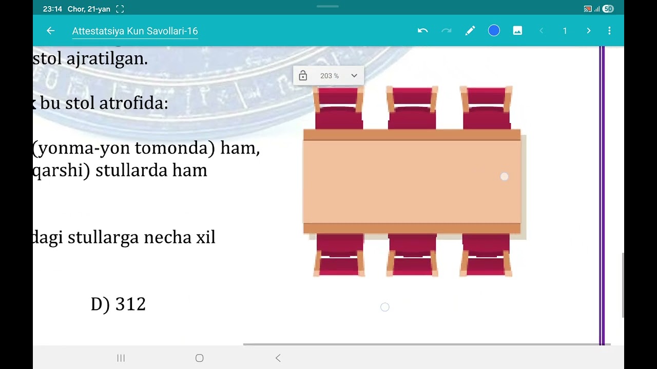 Attestatsiya Kun Savoli Loyihasi(16-kun savollari)