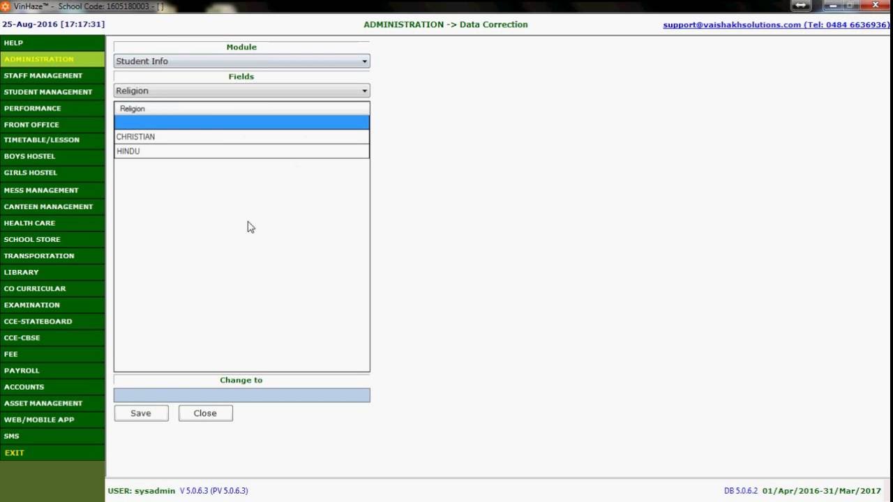 How to Correct Data Entry Mistakes in VinHaze school management system (English)