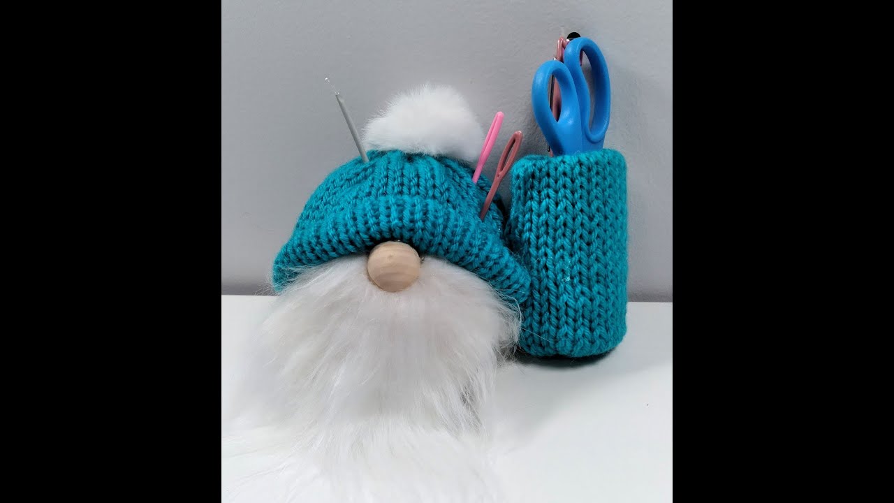 GNOME SEWING CADDY -  KNITTING - CROCHET CADDY - SENTRO - ADDI -  KNITTING MACHINE TUTORIAL