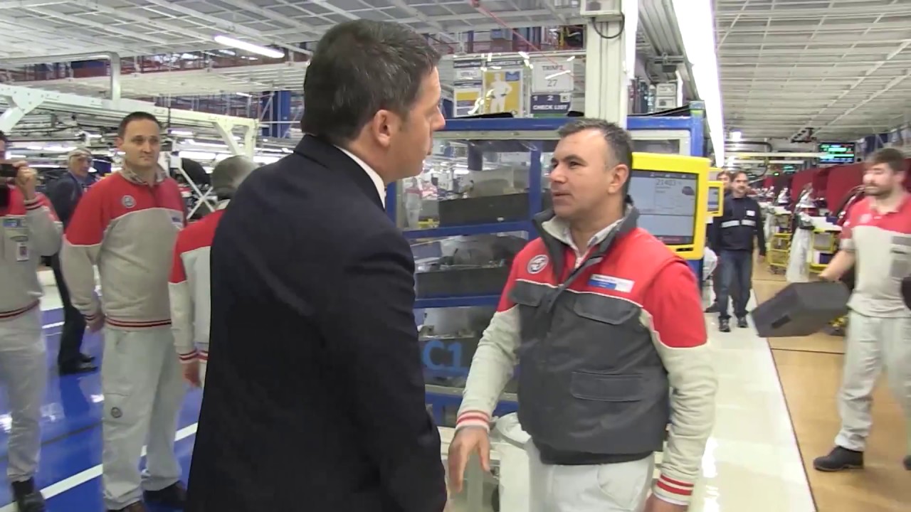 Piedimonte San Germano (FR) - La visita di Renzi allo stabilimento FCA di Cassino (24.11.16)