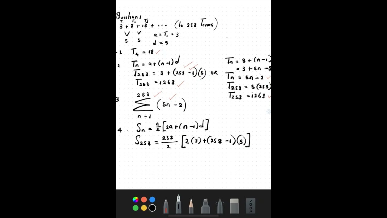 Arithmetic Series, Sigma Notation, Number of terms divisible by 4. 