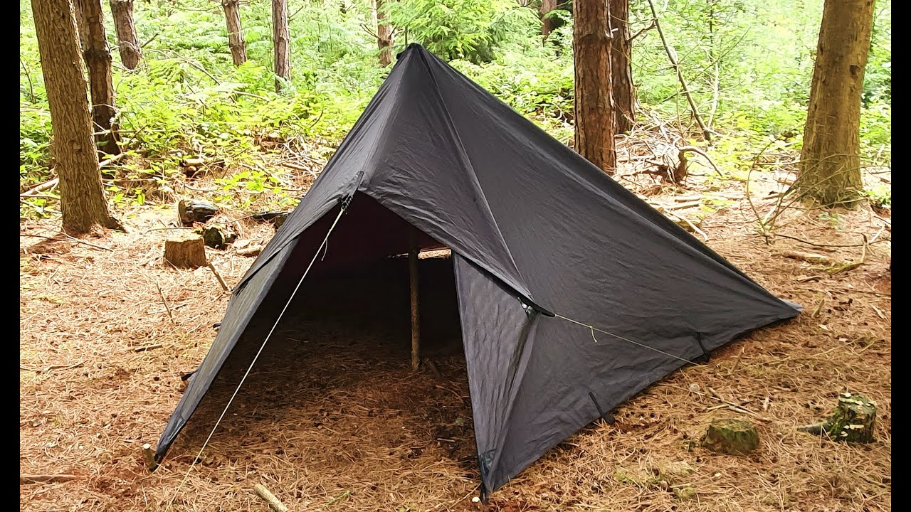 How to make a tent with a 3x3 DD Tarp. Jet Black DD Tarp