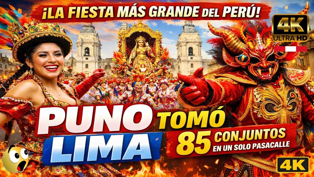 ¡LA CANDELARIA INVADE LIMA! 😱🔥 | El GIGANTESCO pasacalle de Puno con 85 conjuntos 🇵🇪 #virales