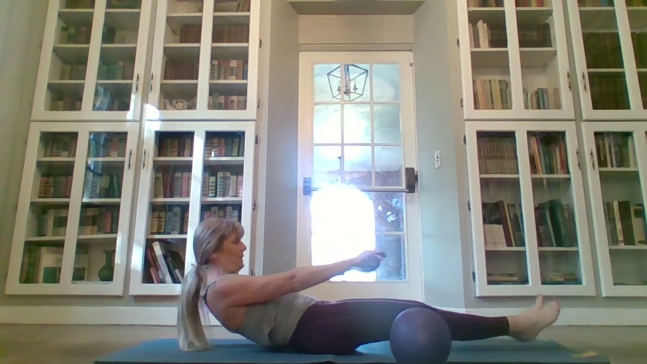 Pilates Classical Mat Workout with Small Ball and Light Weights