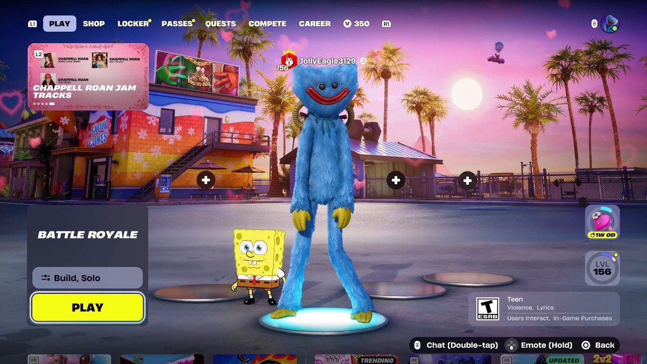 Introducing the Huggy Wuggy Fortnite bundle
