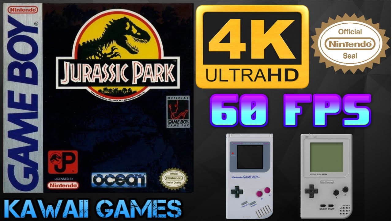 Jurassic Park | Ultra HD 4K/60fps | GAME BOY | Full Game Longplay Gameplay Walkthrough No Commentary
