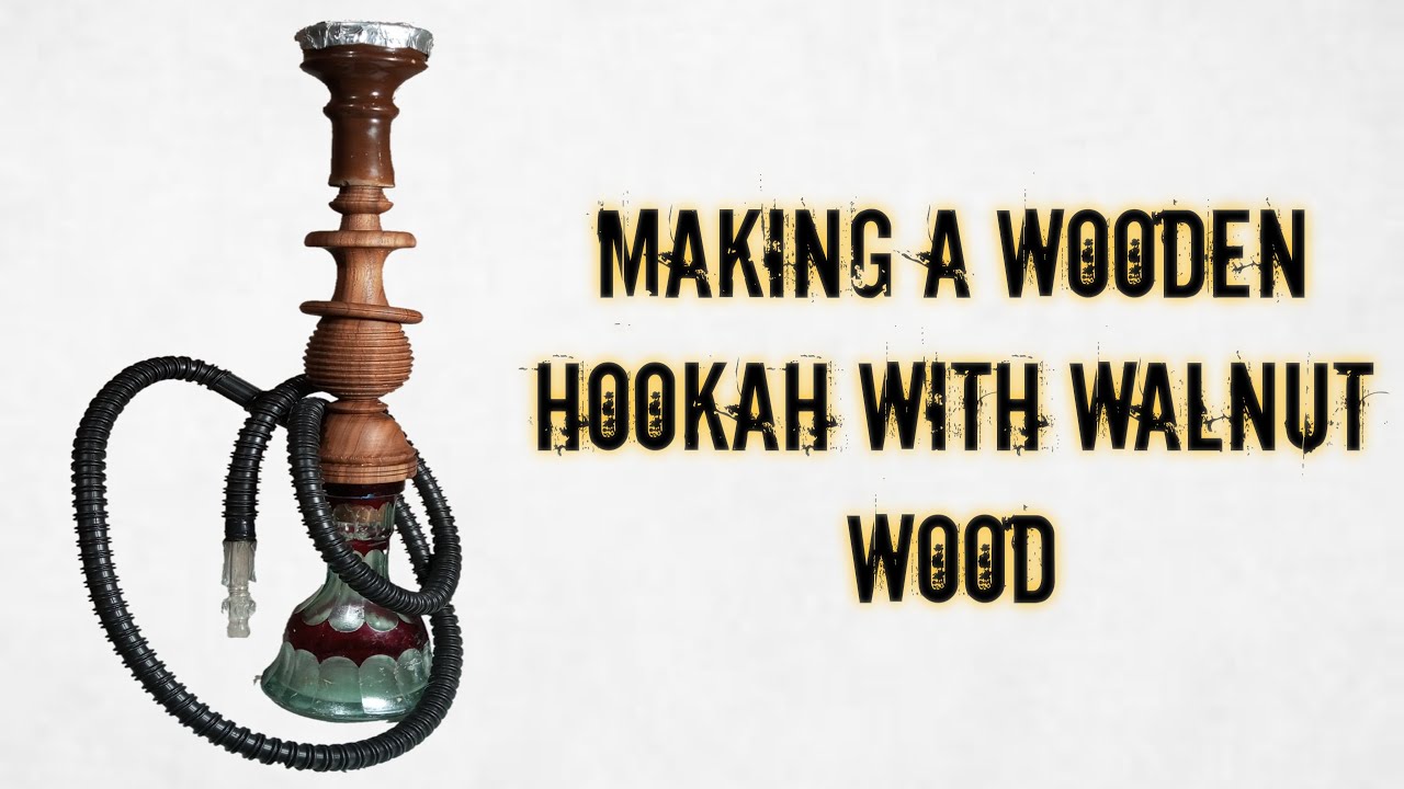 woodturning - Making a wooden hookah with walnut wood