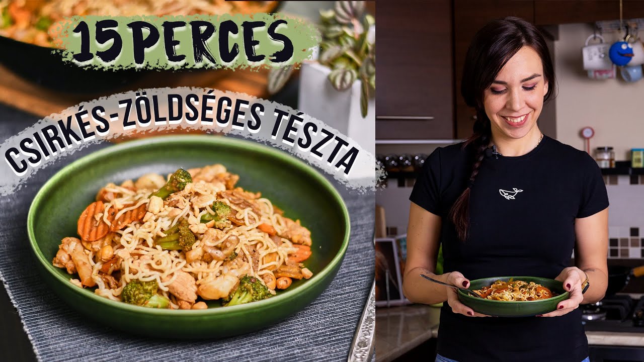 Főzés KARANTÉNBAN: 15 perces csirkés-zöldséges tészta