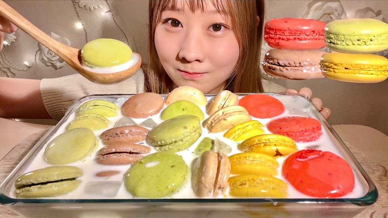 ASMR Макаронные Хлопья【русские субтитры】【Mukbang/ Eating Sounds】