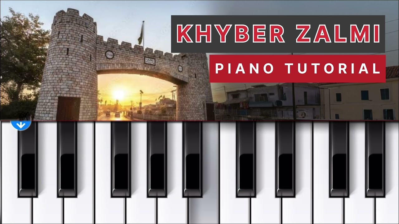 Da Khyber Zalmi Instrumental | Easy Piano Tutorial | Pashto Song | Shamshad Afridi
