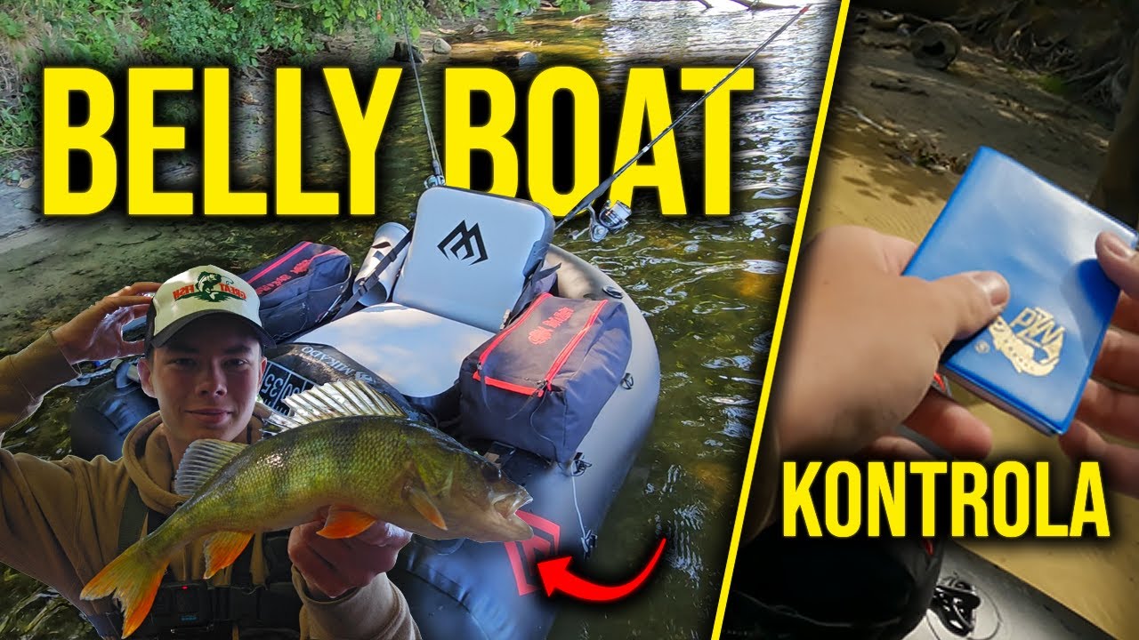 PIERWSZY RAZ NA BELLYBOAT! | OKONIE NA SPINNING | KONTROLA POLICJI | TEST BELLYBOAT MIKADO | #vlog48