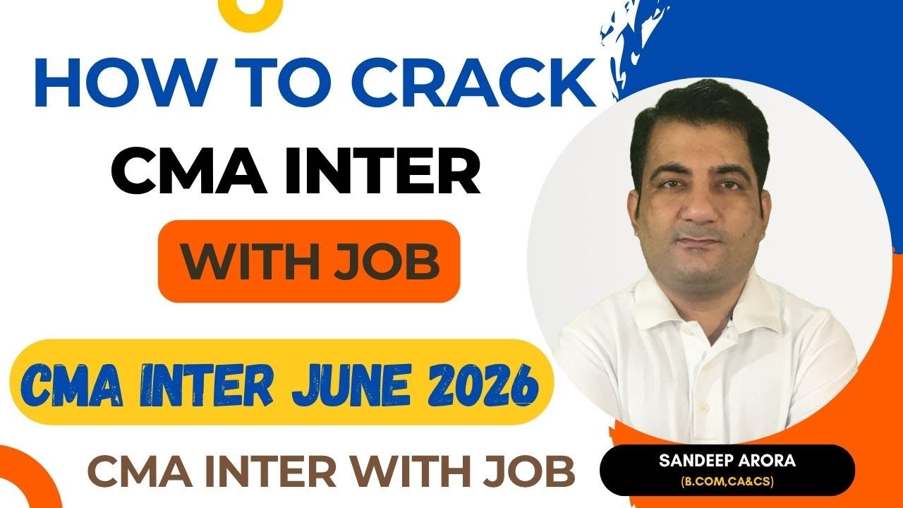 How to Crack CMA Inter With Job ?? CMA Inter June 2026 #cmainterjune2026