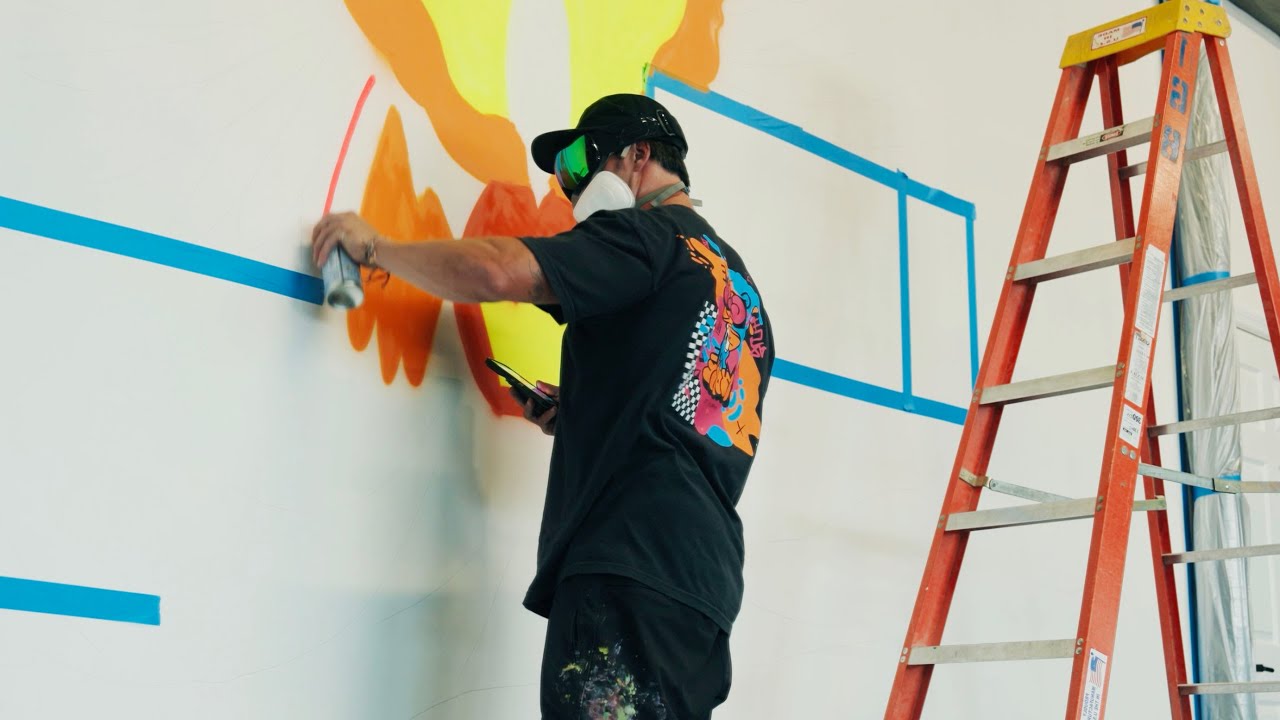 Painting A Huge Mural Downtown Phoenix