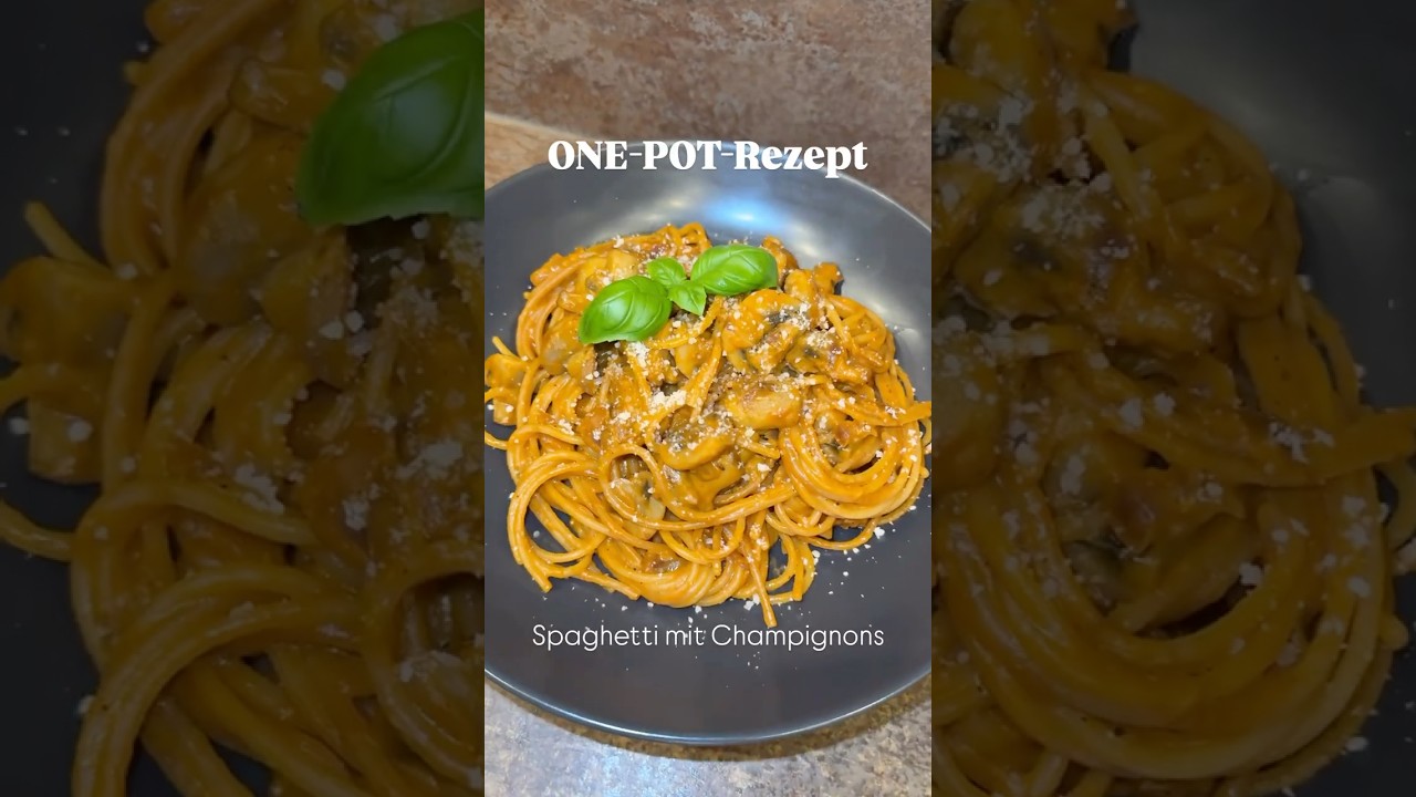 ONE-POT Spaghetti mit Champignons &hearts;️ #spaghetti #champignon #einfacherezepte #kochen ##rezept