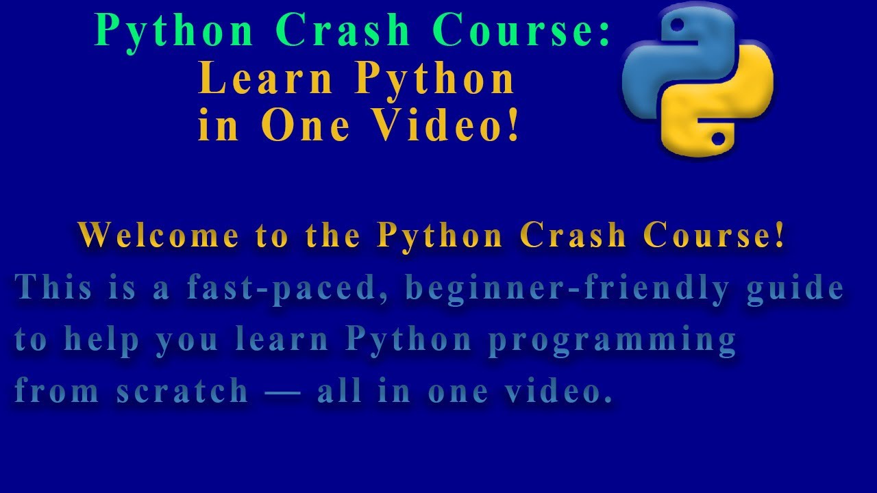 Python Crash Course 🔥 | Learn Python Basics in One Video for Beginners (2025)