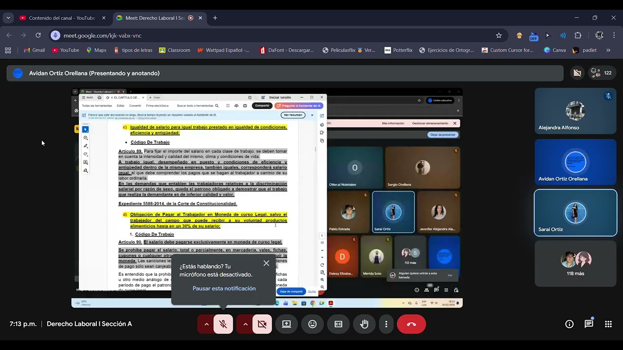 Derecho Laboral I 16/02/2026