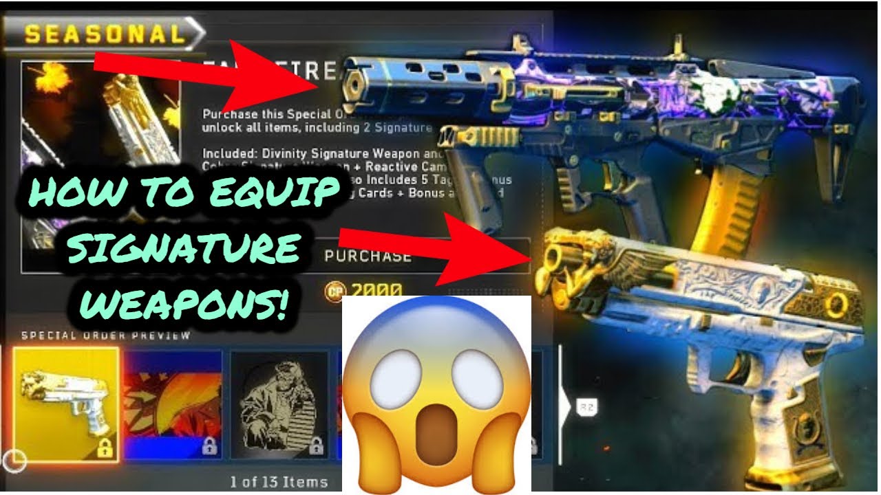 HOW TO EQUIP SIGNATURE WEAPONS IN BLACK OPS 4! SUPER EASY!