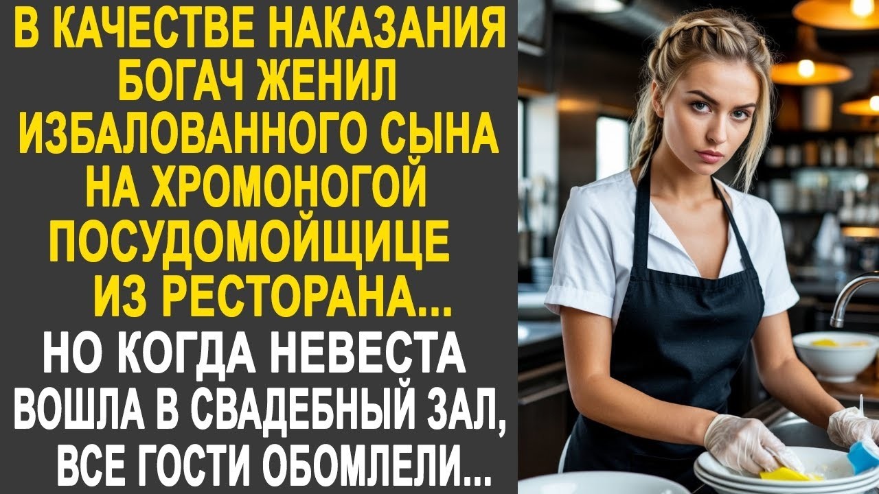 Ради наследства сын богача женился на посудомойщице из ресторана. Но в день свадьбы все обомлели...