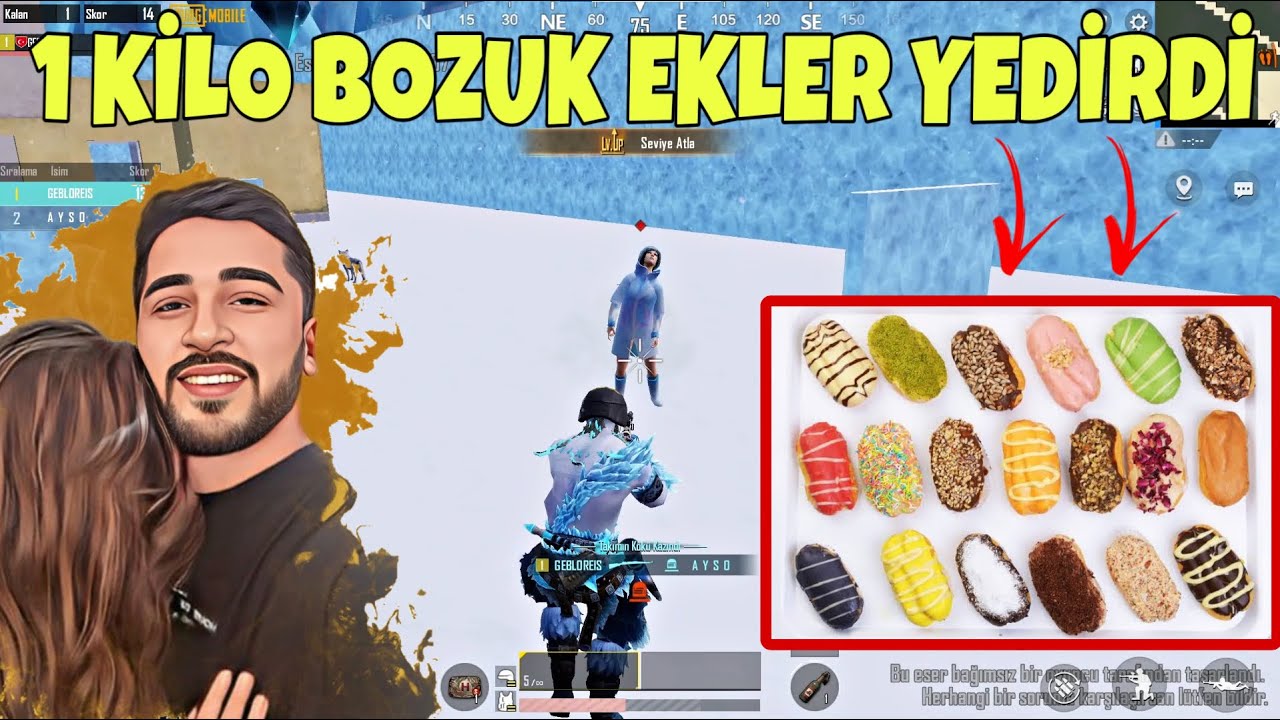 EKLER GEBLO! 1 KİLO TARİHİ GEÇMİŞ EKLER YEDİRDİ,ZEHİRLENDİM! -PUBG MOBİLE