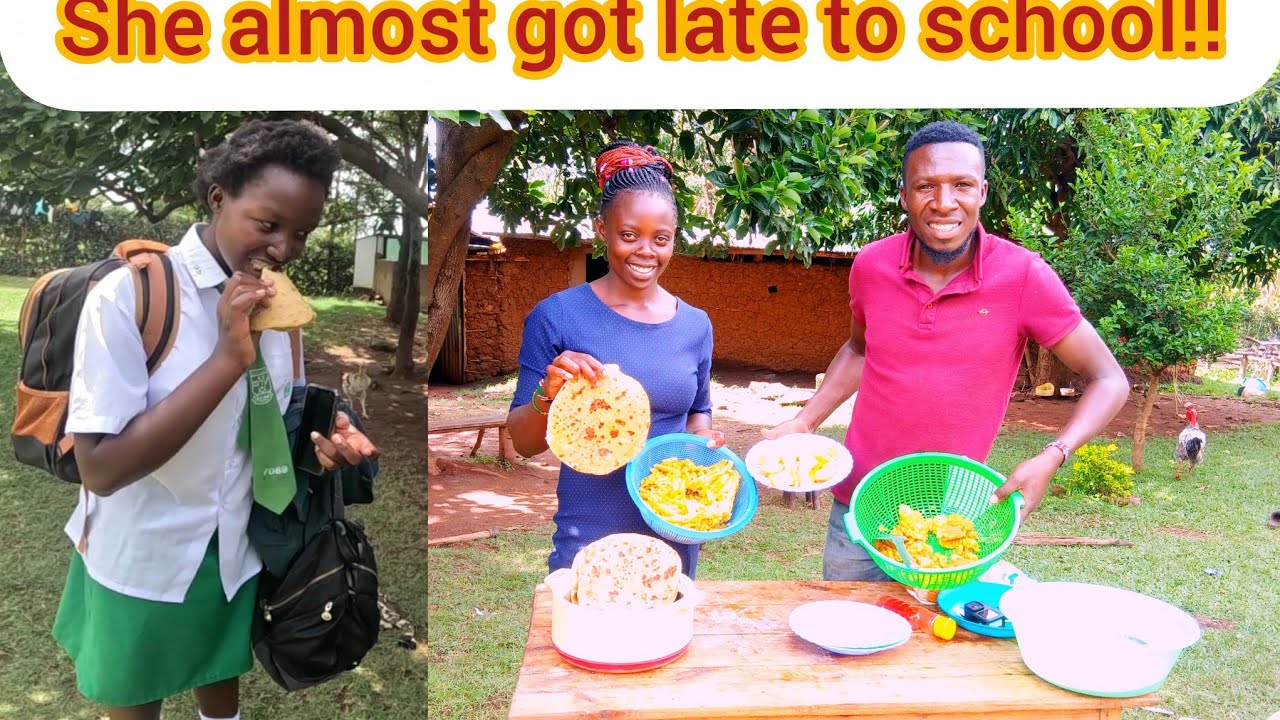 Emotional Back to School Send-Off 😢❤️ Cooking Her Favorite Banana Chips & Chapati Before She Left!