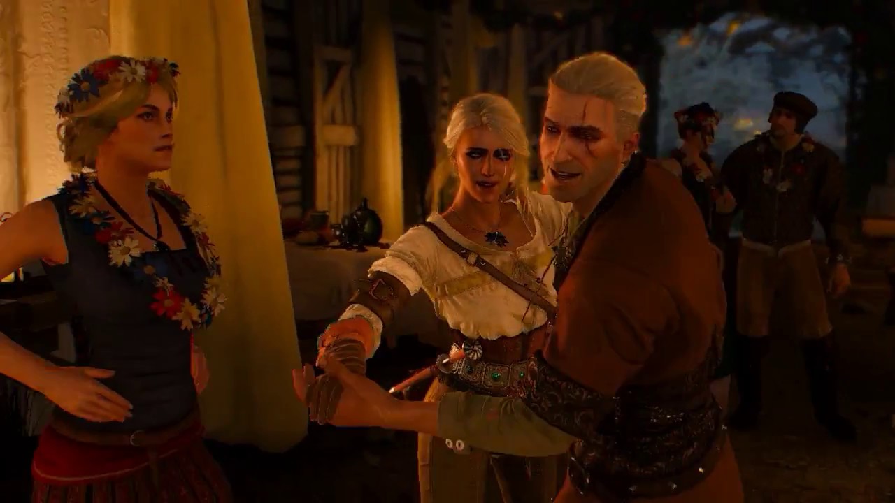 The Witcher 3 Ciri and Geralt dance