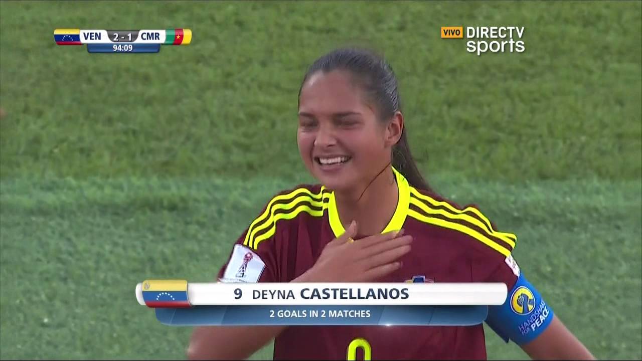 Gol de Deyna Castellanos de media cancha. Venezuela - Camerun Mundial Sub17 2016 Jordania