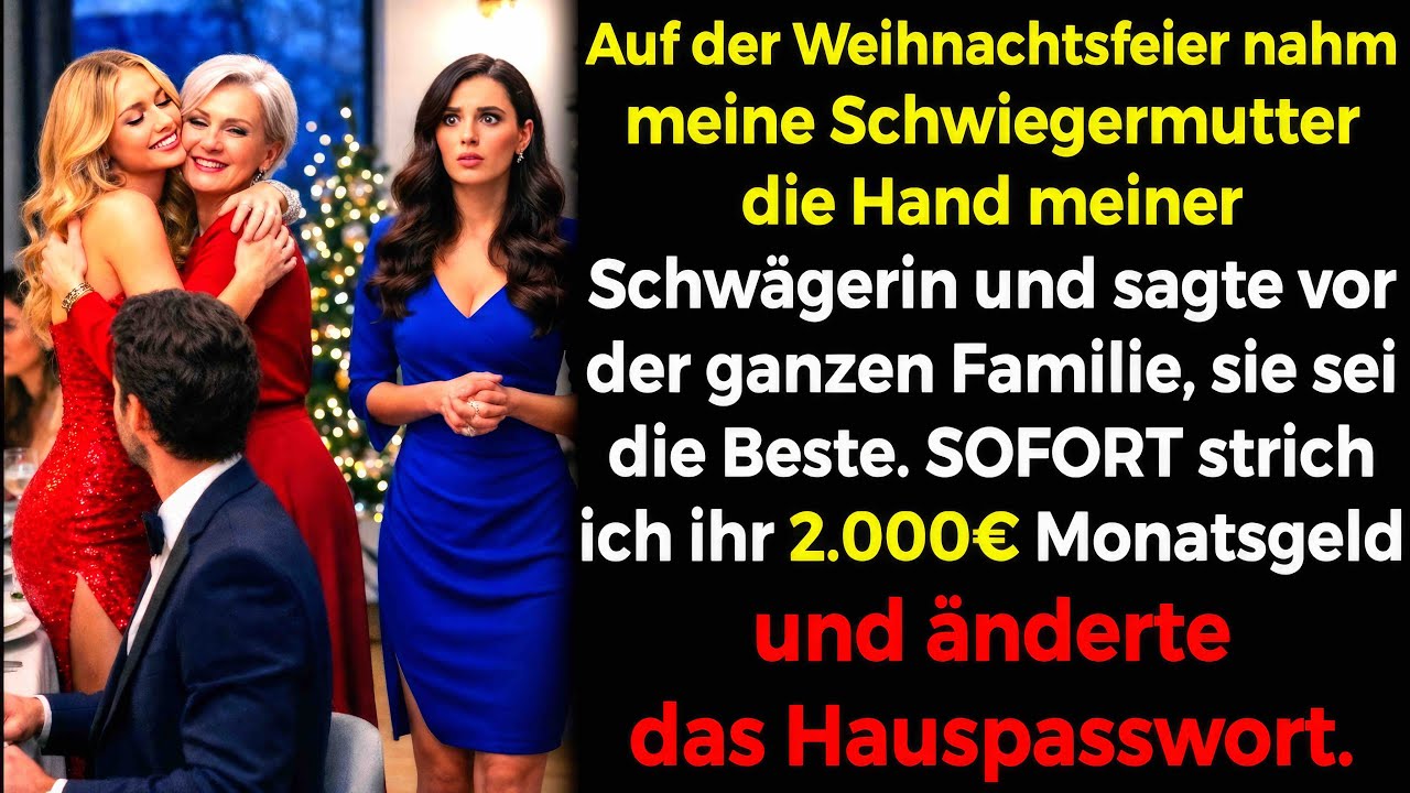 An Weihnachten🎄 lobte sie meine Schwägerin, kritisierte mich😡 – 2.000€ gestrichen…🤫