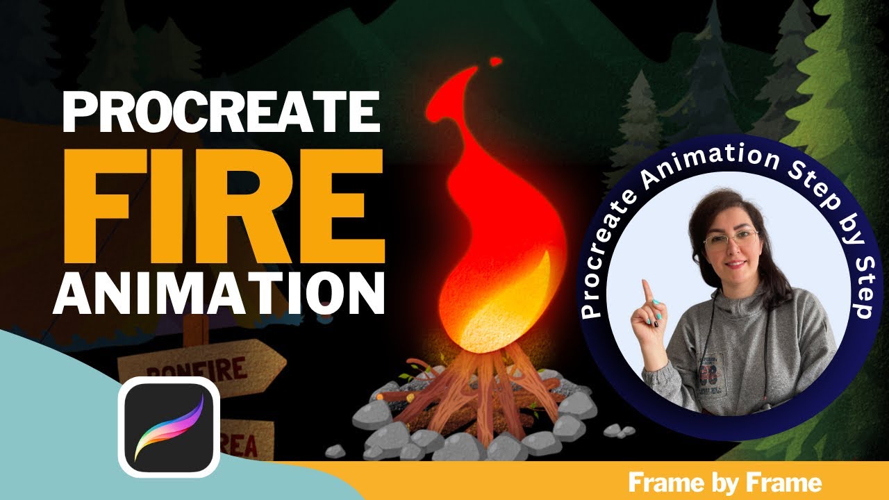 PROCREATE Animation for Beginners- EASY Step by Step FIRE Animation Tutorial 
