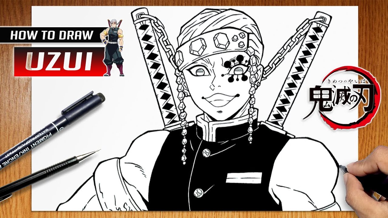 How to draw Uzui Tengen from Kimetsu no Yaiba