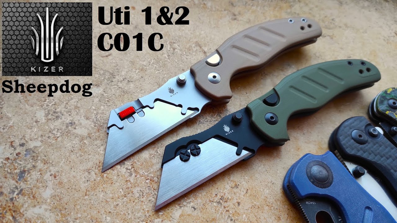 ✅ NEW Kizer C01C UTI 1 & 2 - Real Working Knives - Sheepdog Family