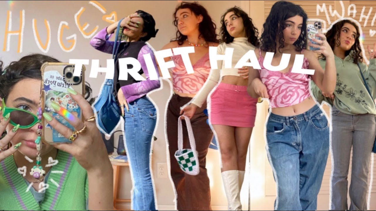 HUGE thrift haul *inspired by my pinterest board* (depop, small businesses, goodwill) | ft. Dossier