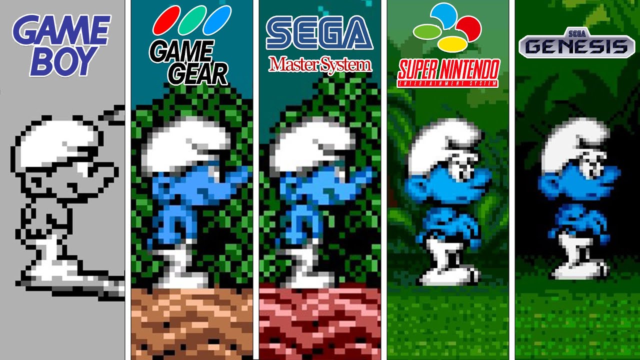 The Smurfs Travel the World (1994) Game Boy vs Game Gear vs Master System vs SNES vs SEGA Genesis