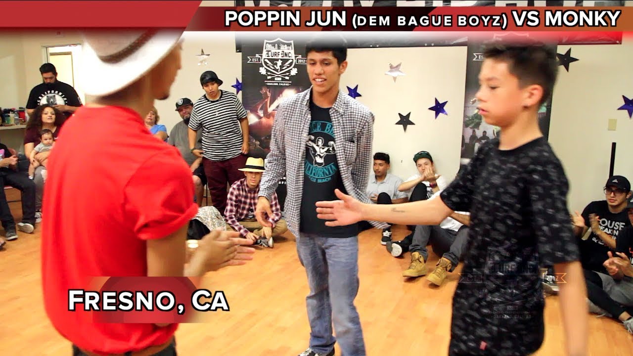 Popping Jun DemBagueBoyz vs Monky MAINEVENT Fresno, Ca. McCoy Hip Hop TURFinc Dance Battle Tour 2017