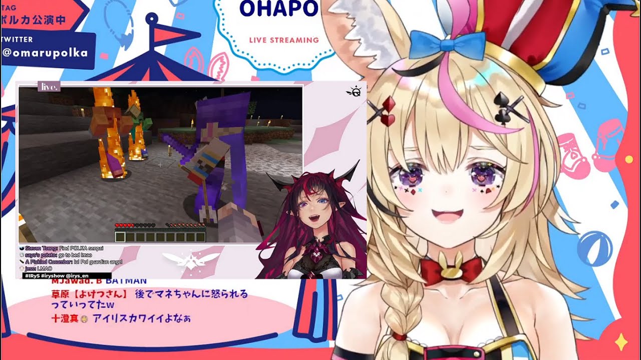 Polka gives backstory on IRyS 'collab' [hololive minecraft]