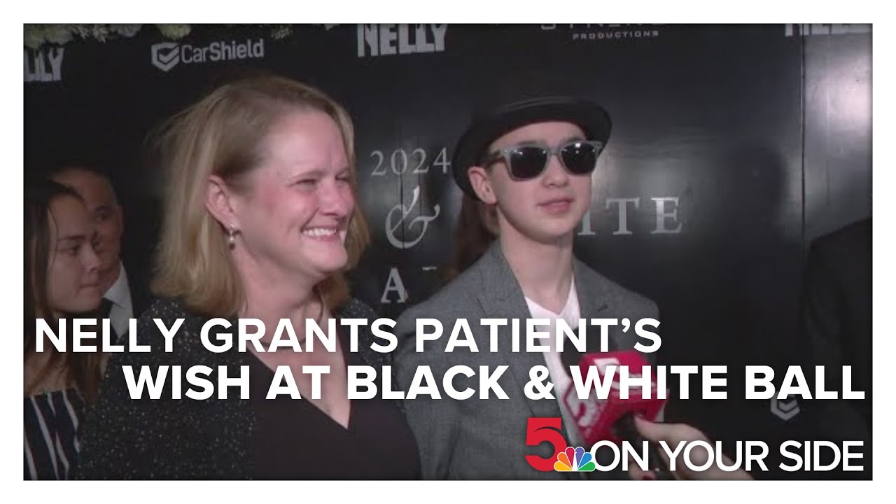 Nelly grants a cancer patient's wish at Black & White Ball