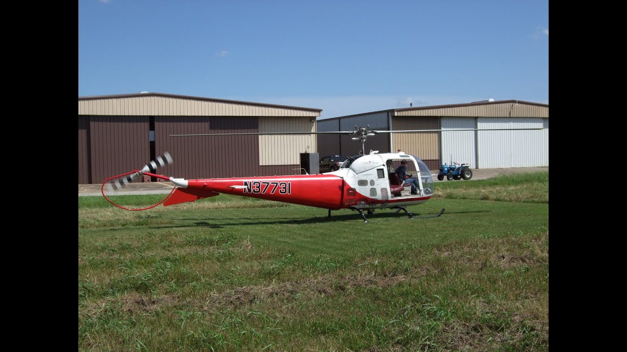 Bell 47J-2A   View from the tail.