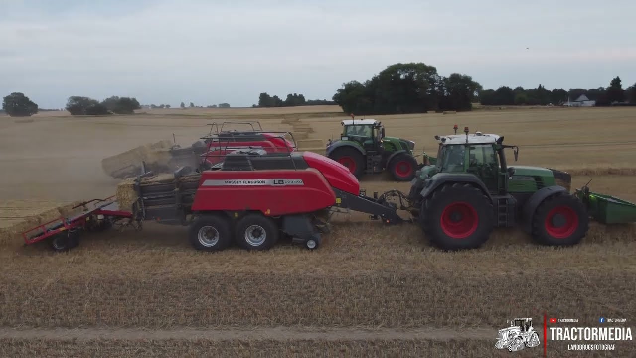 Fendt 828 + Fendt 930 w/ Massey Fergusson 2234 XD I Baling 2024 I Henriks Maskinstation